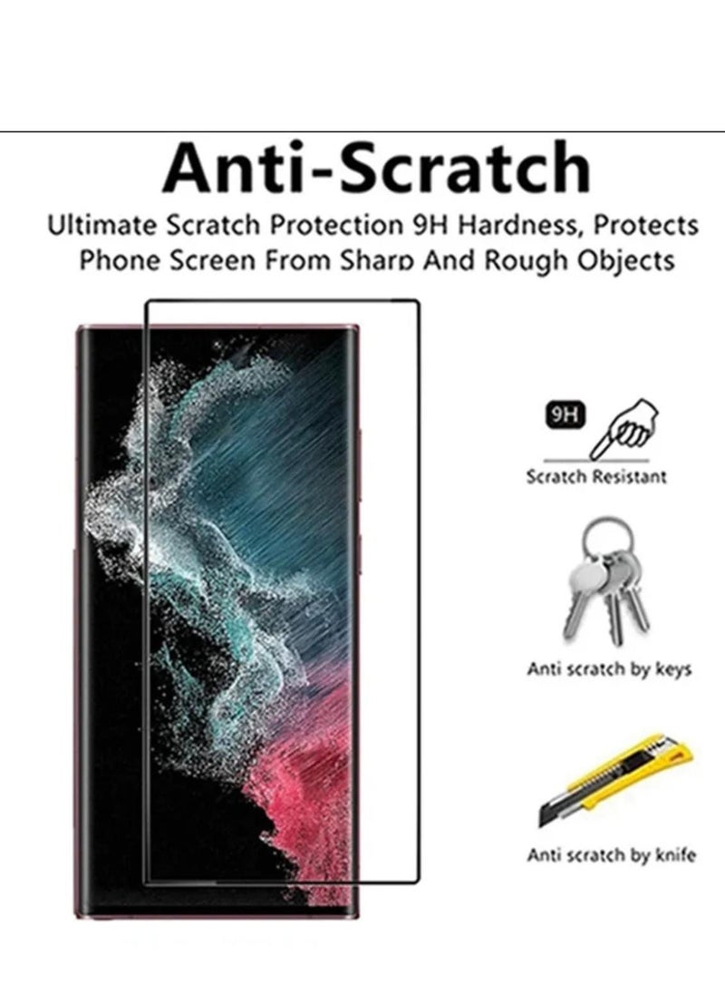 2 pieces clear 5D glass screen protector protect the phone from drops and scratches for GALAXY S23 ULTRA