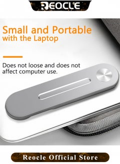 REOCLE Laptop Phone Holder Computer Monitor Expansion Bracket Laptop & Desktop Monitor Side Mount Phone Holder Slim Portable Foldable Smartphone Stand Compatible with Any Phone  - Image 5