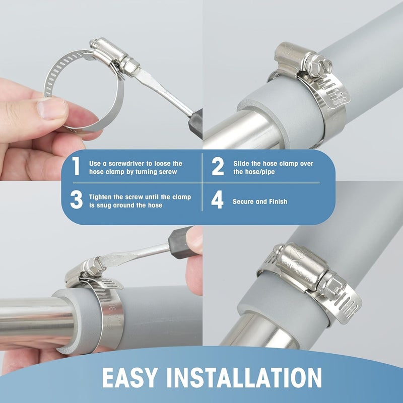 70pcs Hose Clamp Box Set Fixed Retaining Ring Hand Tool Kit For Pipe Maintenance - Image 2