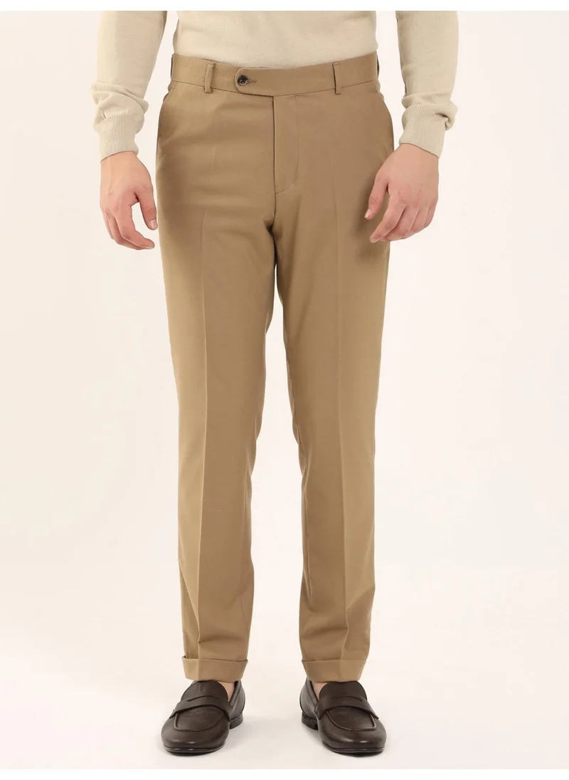 Dufy Camel Men's Regular Fit Trousers