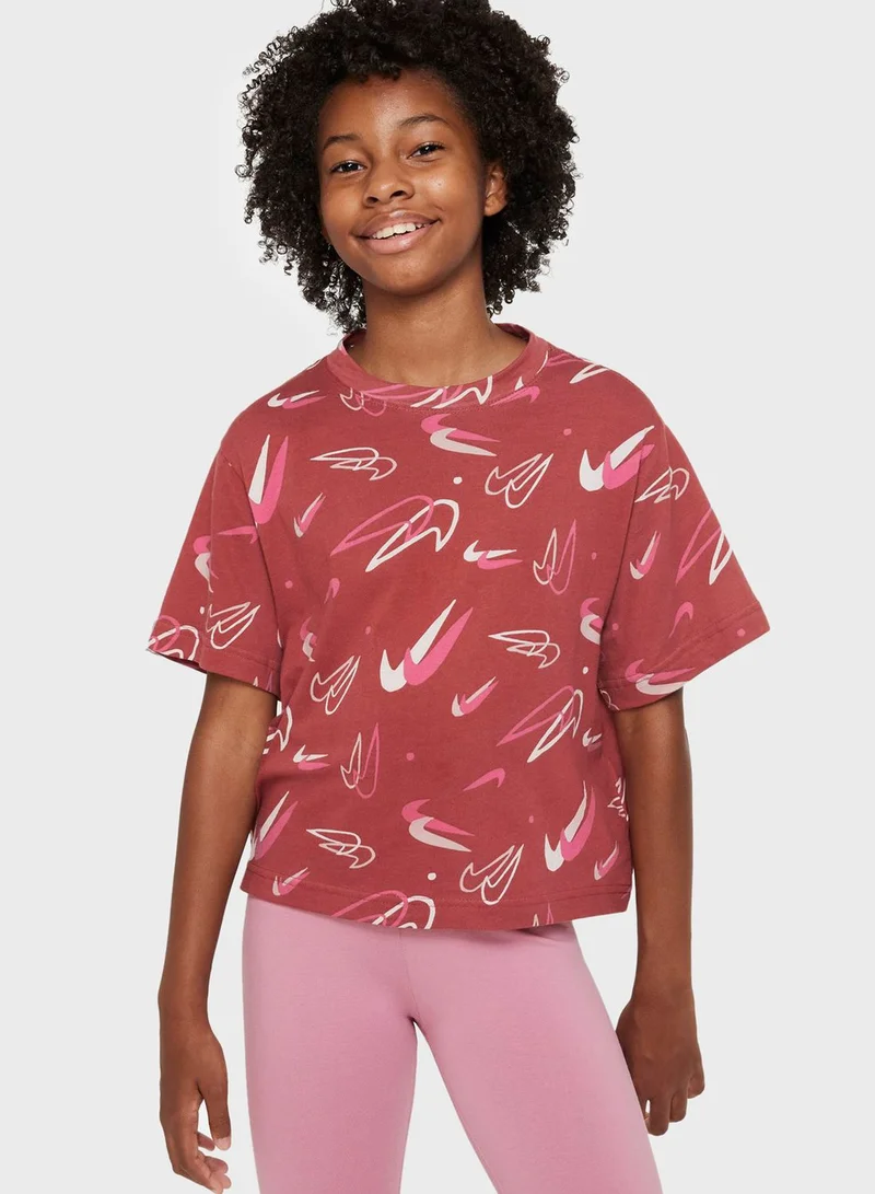 Nike Youth Nsw Boxy Swooshfetti T-Shirt