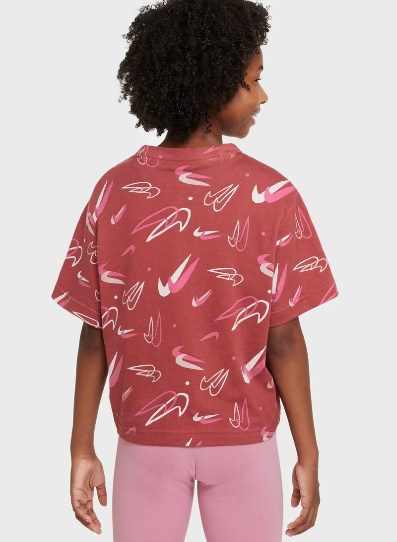 Nike Youth Nsw Boxy Swooshfetti T-Shirt