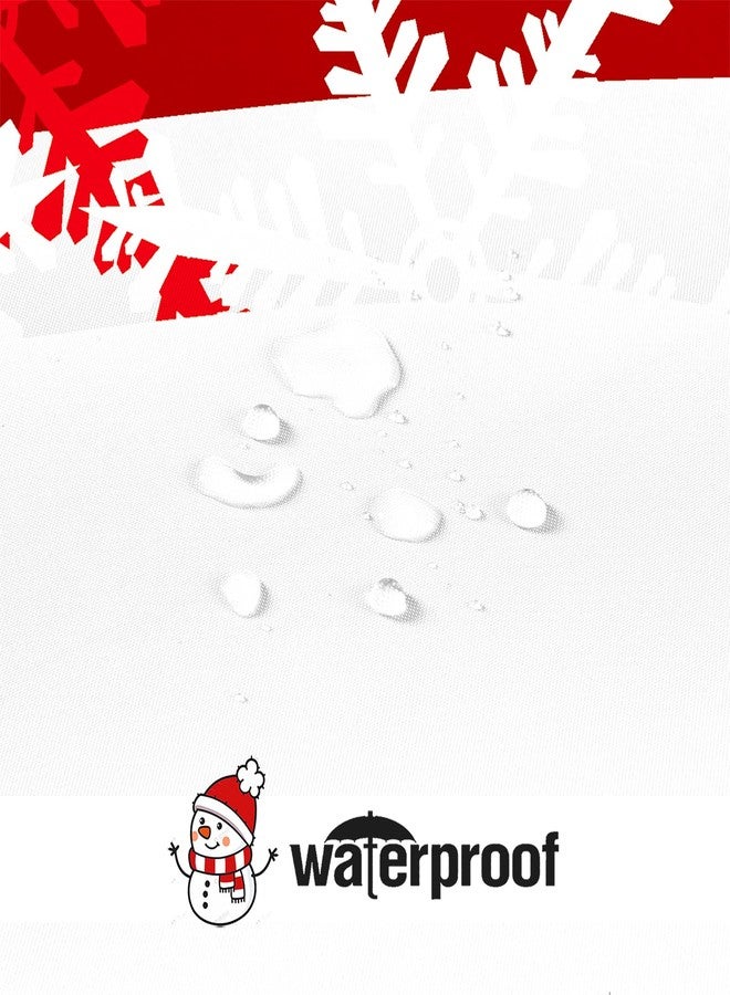 YOSTEV Christmas Shower Curtain, Red Christmas Snowflakes Shower Curtains for Bathroom Decor, Red Winter Holiday Shower Curtain, Xmas Funny Glitter Sparkle Fabric Cloth Bath Curtain, 72x72 Inch - Image 5