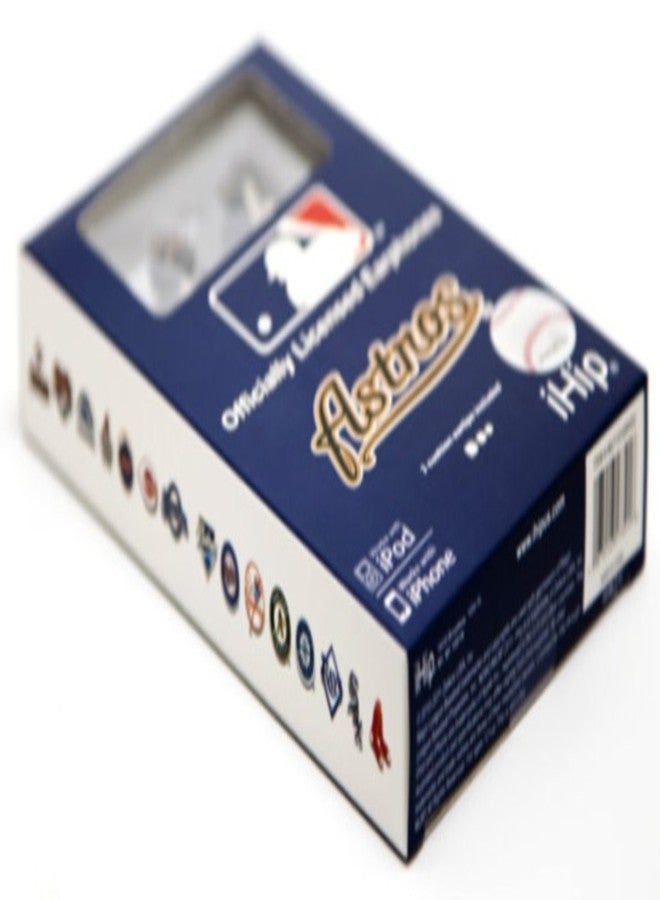iHip MLF10169HOU MLB Houston Astros Printed Ear Buds, Red/Gold - Image 4
