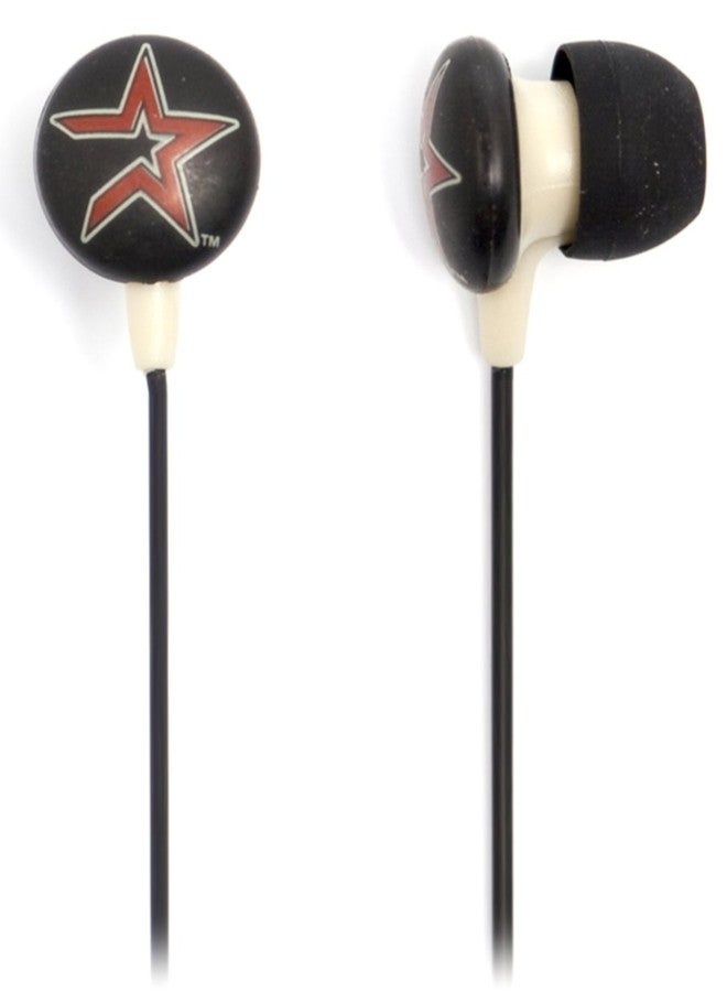 iHip MLF10169HOU MLB Houston Astros Printed Ear Buds, Red/Gold - Image 2