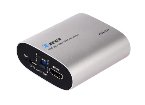 OREI eARC 4K 60Hz Audio Extractor Converter 18G HDMI 2.0 ARC Support - HDCP 2.2 - Dolby Digital/DTS Passthrough CEC, HDR, Dolby Vision Supported (HDA-927 Upgraded) - Image 1