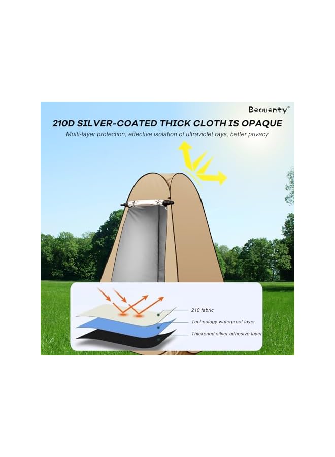Beauenty Outdoor Changing Clothes Tent, Pop Up Toilet Tent, Portable Shower with Carry Bag Privacy Shelter for Beach Camping Outdoor - Image 4