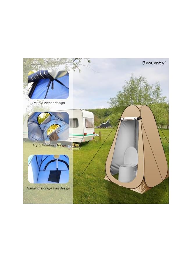 Beauenty Outdoor Changing Clothes Tent, Pop Up Toilet Tent, Portable Shower with Carry Bag Privacy Shelter for Beach Camping Outdoor - Image 3