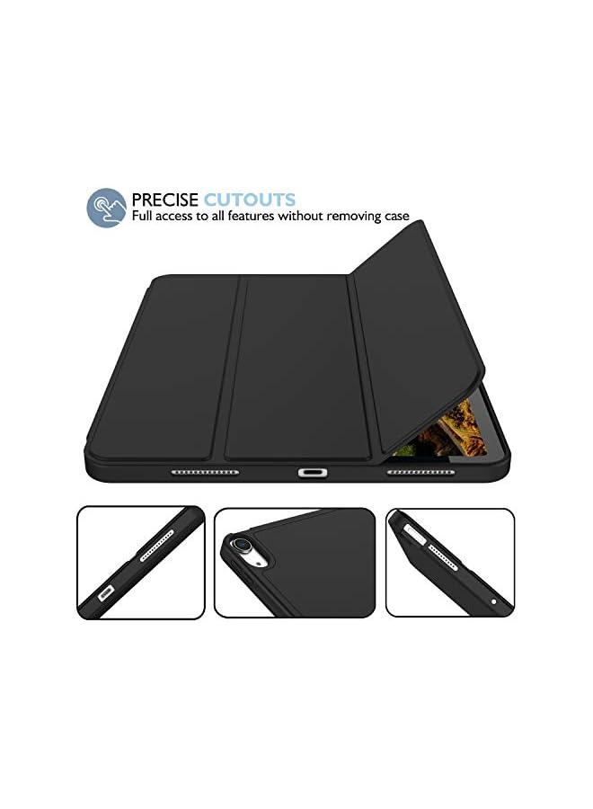 DUSALA iPad Air 11 Inch Case M3(2025) / M2 (2024), iPad Air 5th/4th Generation Case 2022/2020 10.9 Inch with Pencil Holder,Trifold Stand Smart Case with Soft TPU Back(Black) - Image 5