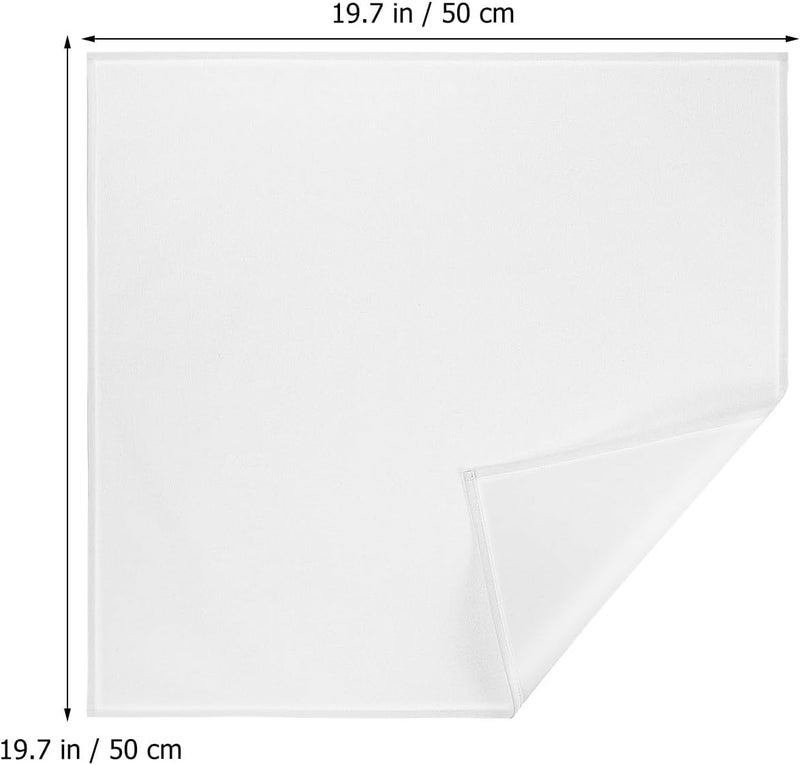 SHOWERORO Cotton Cloth Napkins Reusable White Dinner Napkins 50x50 Cm Thickened 5pcs Set for Wedding Party Buffet Lunch Table Use - Image 2