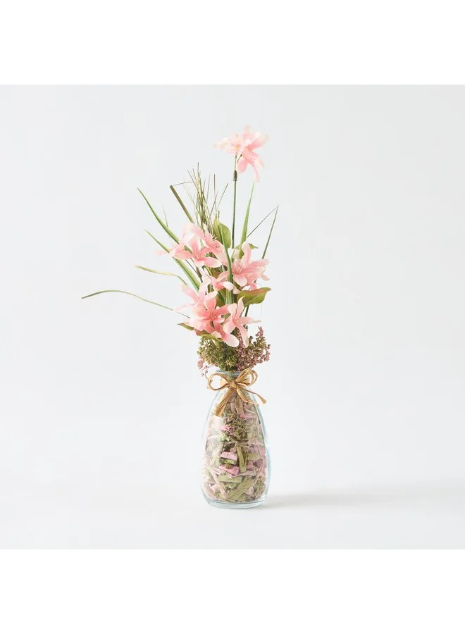 هوم بوكس Caven Butterfly Flower in Glass Vase with Potpourri 11 x 10 x 35 cm