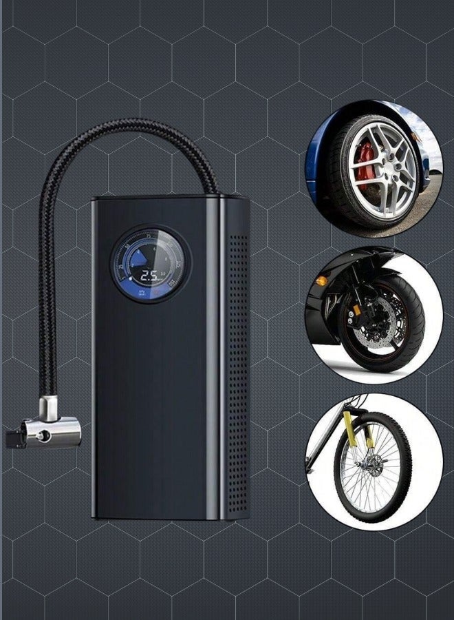 Generic 3600mAh 7.4V Portable Electric Tire Compressor Pump for Cars Motorcycles Balls  - Image 1