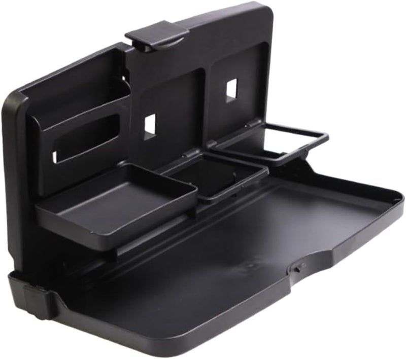 AutoBizarre Car Back Seat Food Tray Table Organizer Back Seat Mounted Foldable Dining Table Multi-Functional Portable Snack Tray with Water Cup Bottle Holder Phone Holder Universal for All Cars - Image 1