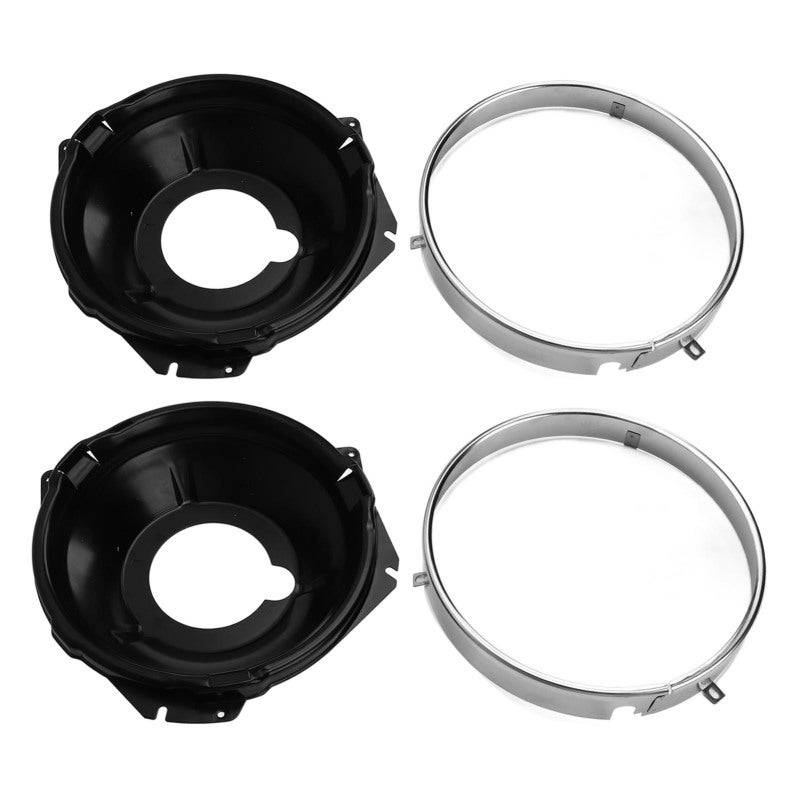 Headlamp Retaining Ring Replacement For Chevy Camaro 1967-1969 - Stainless Steel Headlamp Mounting Bucket For Chevy Nova 1968-1970 - Image 5