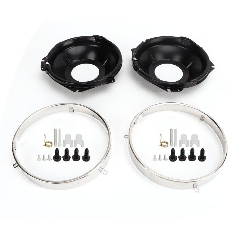 Headlamp Retaining Ring Replacement For Chevy Camaro 1967-1969 - Stainless Steel Headlamp Mounting Bucket For Chevy Nova 1968-1970 - Image 1