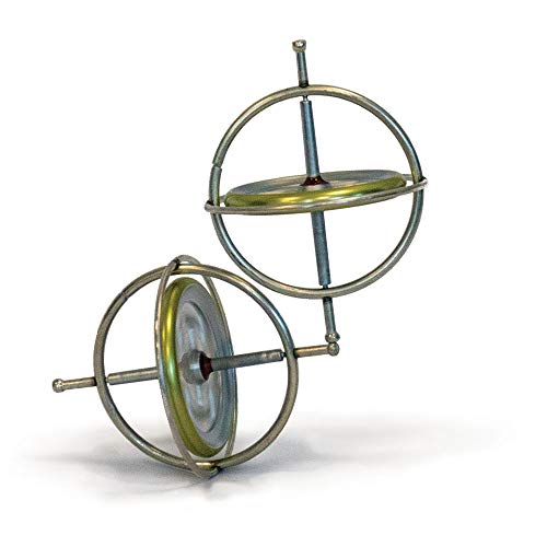 TEDCO Classic Gyroscope Twin Pack 2 Metal Spinning Gyroscopes for STEM Learning Physics Play Made in USA Ages 8 - Image 1