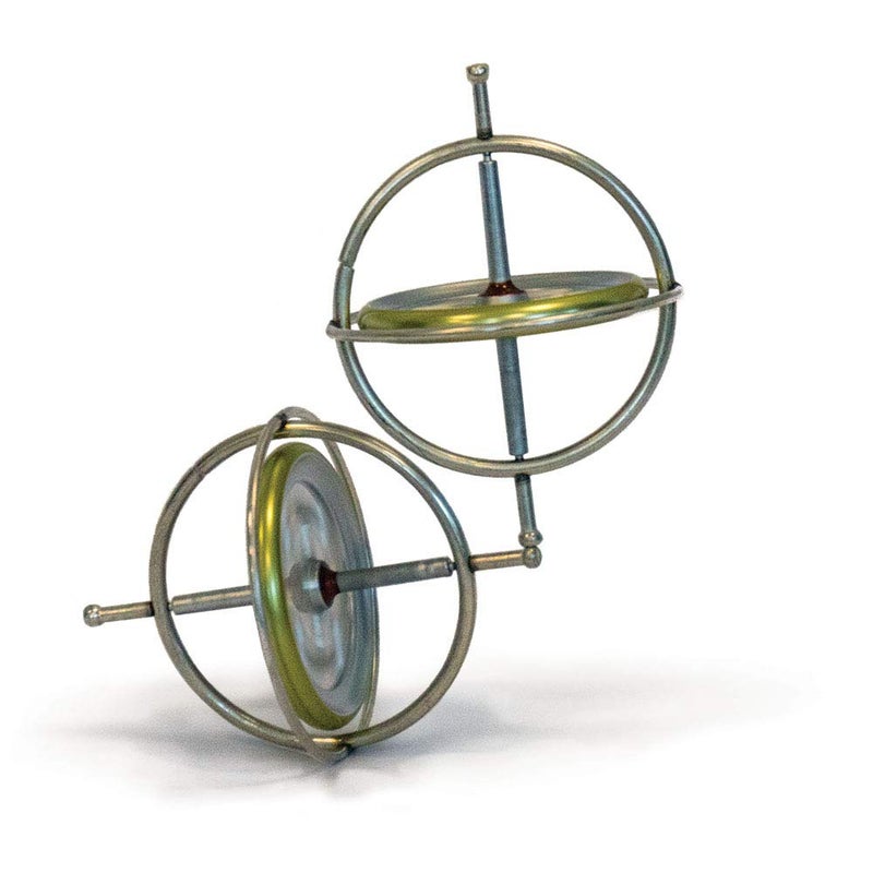 TEDCO Classic Gyroscope Twin Pack 2 Metal Spinning Gyroscopes for STEM Learning Physics Play Made in USA Ages 8 - Image 2