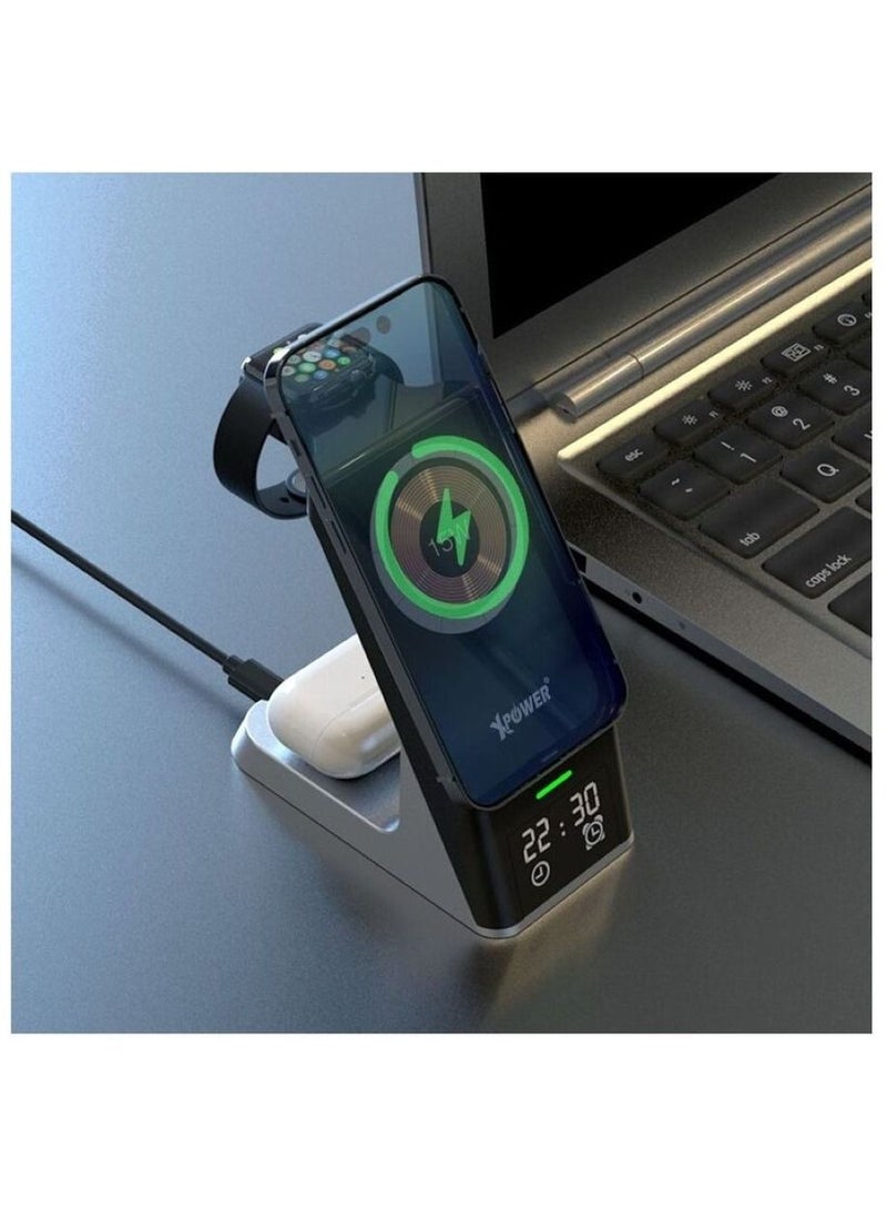اكس باور محطة شحن لاسلكية مغناطيسية 6 في 1 بقدرة 15 وات - Image 4