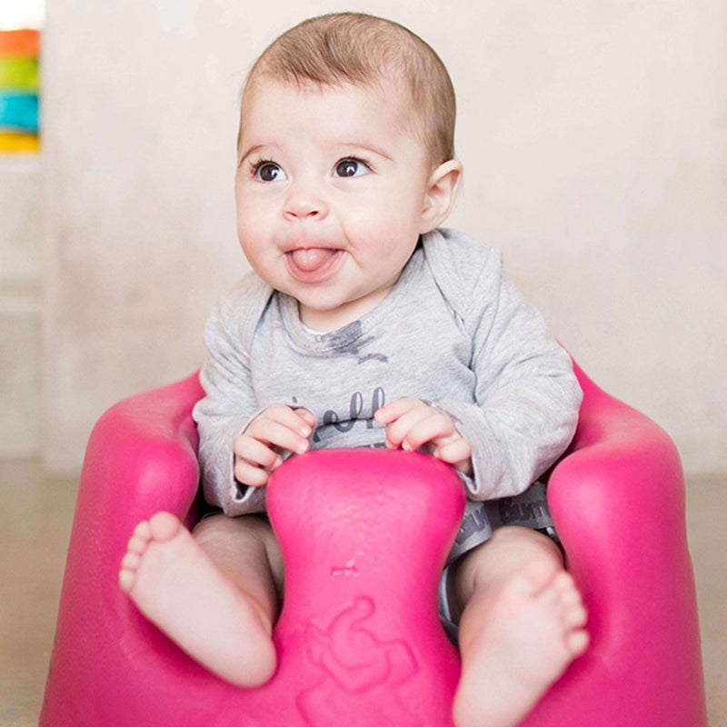 Bumbo Baby Floor Seat, Portable Sit Up Activity and Eating Chair, Cradle Pink - Image 5