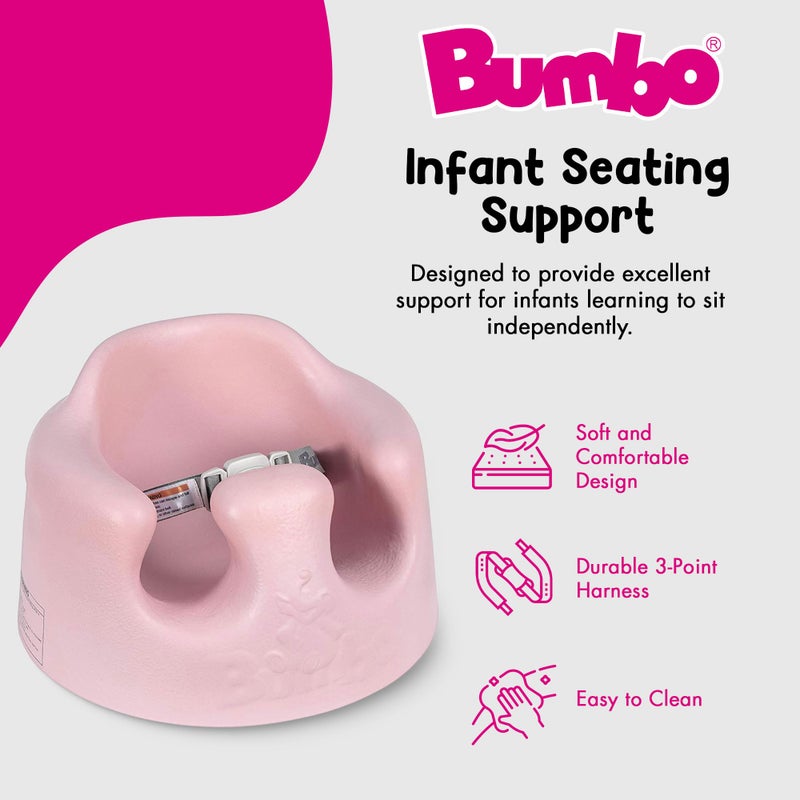 Bumbo Baby Floor Seat, Portable Sit Up Activity and Eating Chair, Cradle Pink - Image 2