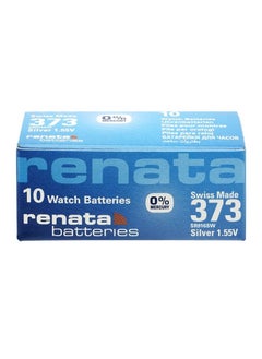 Renata Renata 373 Watch Battery (SR916SW), Silver Oxide 1.55V Battery, Pack of 10 Batteries  - Image 1