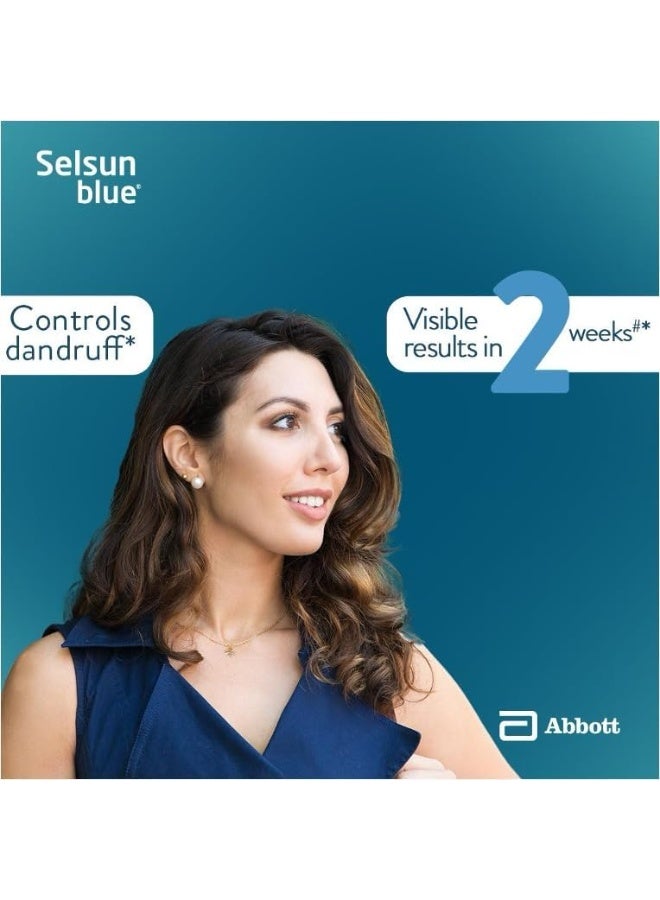 Selsun Blue Regular Care Shampoo for Men and Women with Added Conditioner, Helps Reduce Flaking and Itching, Control Dandruff, 200 ml - Image 2