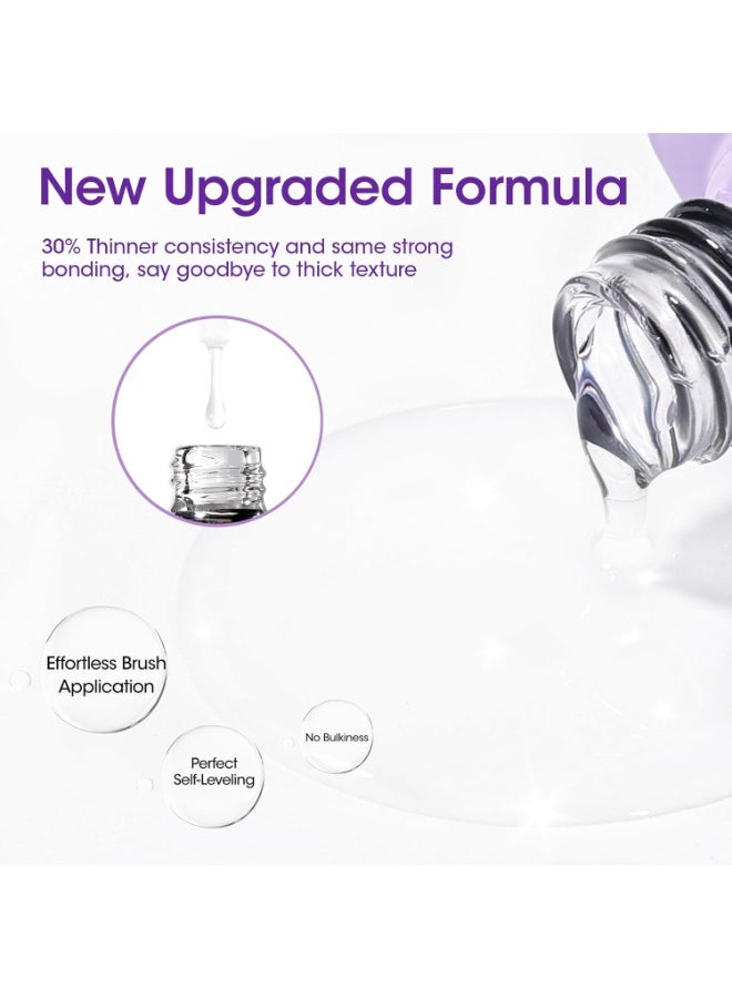 GELLEN Peel Off Base Coat, 18ml Peelable Gel Base Coat for Gel Nail Polish, UV LED Lamp Needed Clear Nail Polish without Soaking for Take off Nail Practice Beginners - Image 1