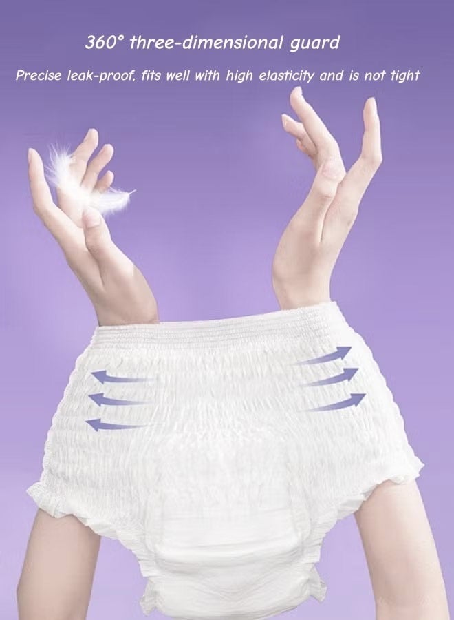 Berma Baby Women Disposable Period Underwear, Ultra-thin Breathable Menstrual Panties, Overnight Incontinence & Heavy Flow Pads, Period Panty for heavy blood flow, Disposable Period Pants For Sanitary Protection, Pull Ups, Super Guard Short Type,Leak-Proof, 360° Coverage（L:33-37 inches） - Image 4