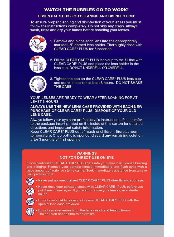 CLEAR CARE Hydraglyde Disinfecting Solution Twin Pack - 16oz - Image 2