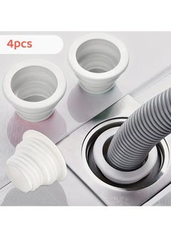 Generic 4Pcs Universal Silicone Drain Plug - Odor-Free, Durable, Easy Install for Kitchen, Bathroom & Laundry,Sewer Anti-odor Sealing Plug,Silicone Pipe Seal Plug Washing Machine Drain Pipe  - Image 1