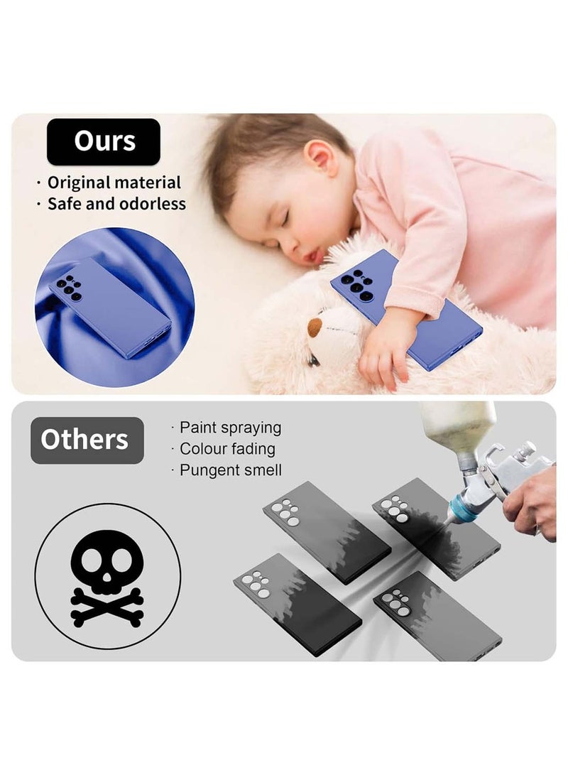 Wtech Samsung Galaxy S25 Ultra 2025 Premium Soft Liquid Silicone Case Cover - Lavender - Image 3