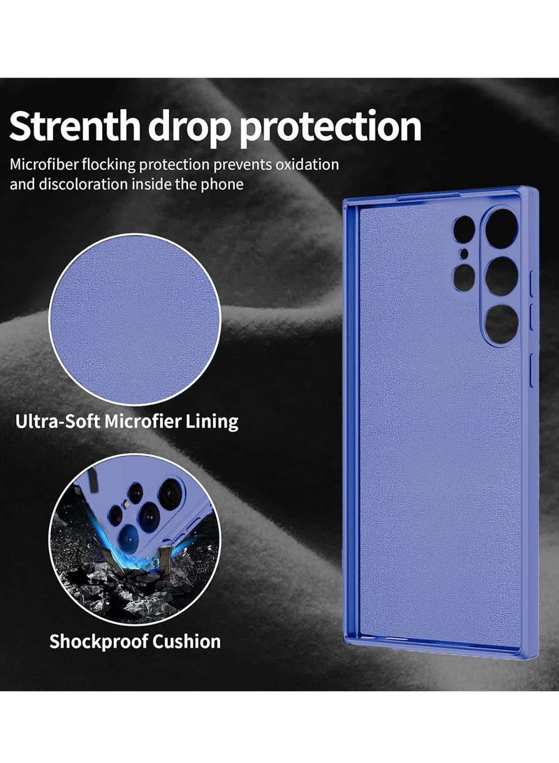 Wtech Samsung Galaxy S25 Ultra 2025 Premium Soft Liquid Silicone Case Cover - Lavender - Image 4