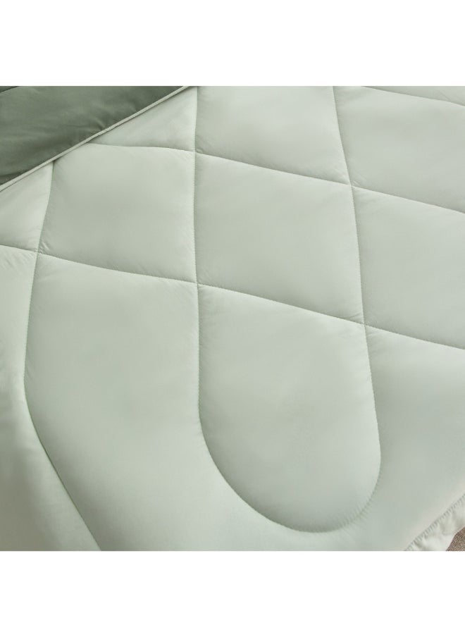Home Box Derby 2-Piece Reversible Microfiber Twin Comforter Set 160 X 220 Cm  - Image 4