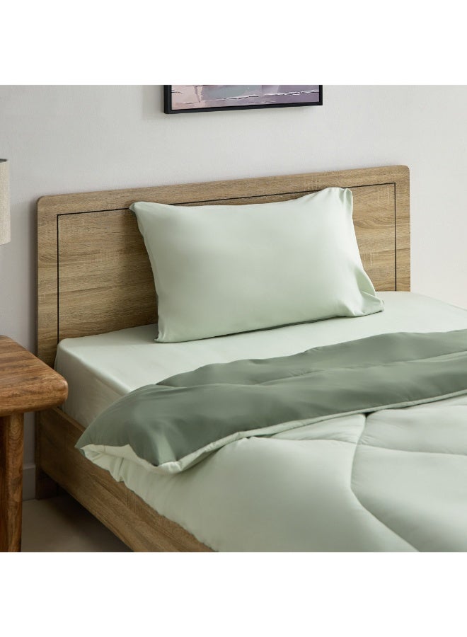 Derby 2-Piece Reversible Microfiber Twin Comforter Set 160 X 220 Cm