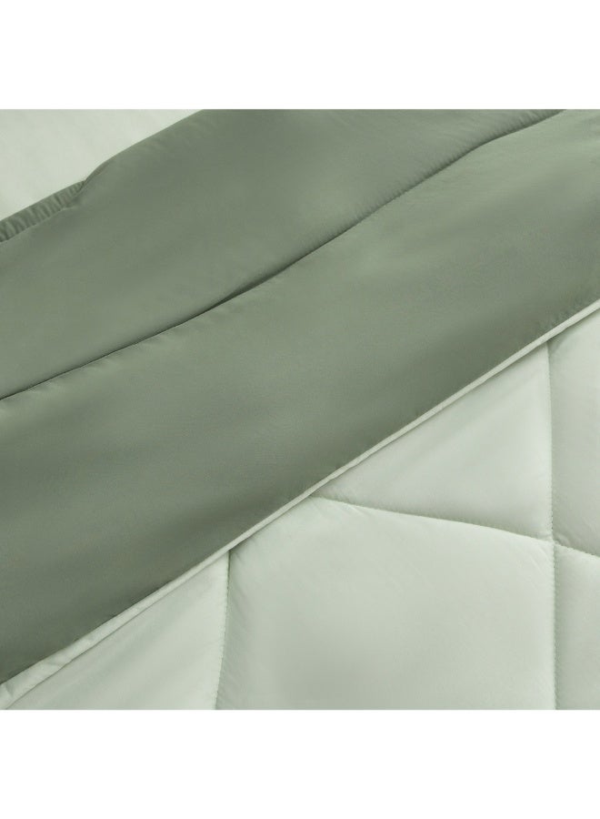 Derby 2-Piece Reversible Microfiber Twin Comforter Set 160 X 220 Cm