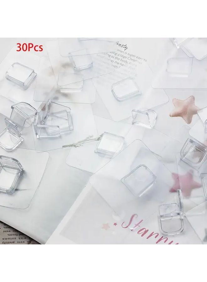 30pcs Adhesive Shelf Brackets No Drill Damage Free Load Bearing Support For Shelves Kitchen Cabinets Bookcases - Image 5