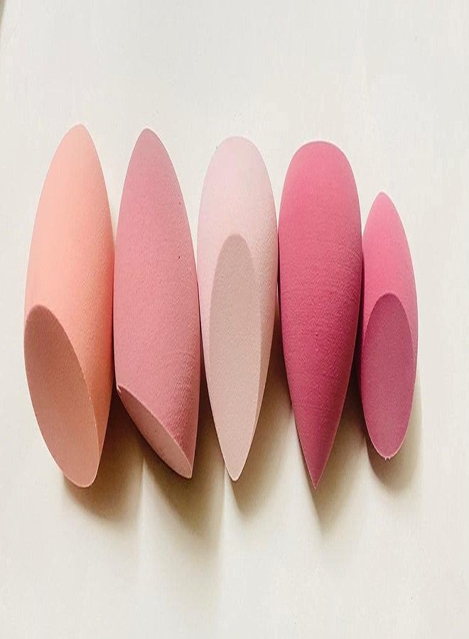 VBA 5PCS Latex-Free Makeup Sponge Set with Jar Beauty Skincare Makeup Applicator Foundation Concealer Highlighter Blush Contour Liquid Cream Powder Wet Dry Blending/SPONGE - Image 3