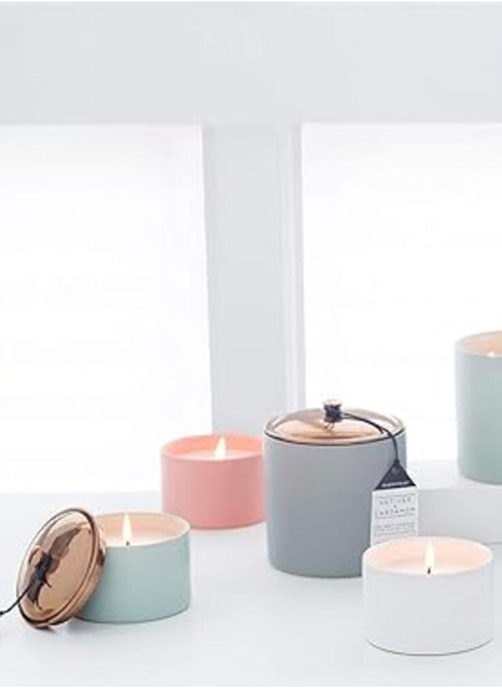 Paddywax Hygge 425g Candle, Blush Ceramic with Lid - Rosewood Patchouli  - Image 1