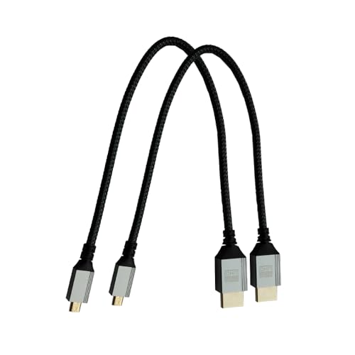 Seadream 4K Micro HDMI to HDMI Cable 1FT 2Pack High-Speed Full HDMI to Micro HDMI Braided Cord Support 3D 4K/60Hz 1080p - Image 2