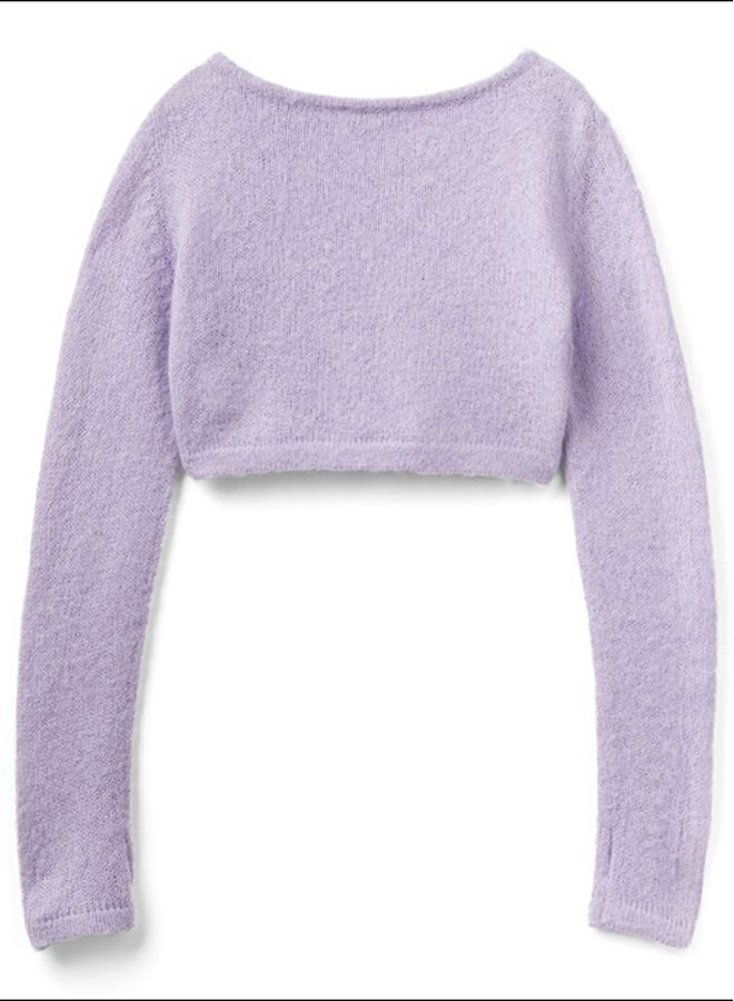 Benetton CROPPED SWEATER IN MOHAIR BLEND  - Image 2