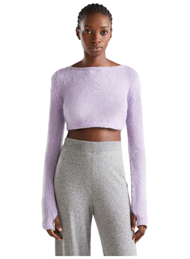 Benetton CROPPED SWEATER IN MOHAIR BLEND  - Image 1