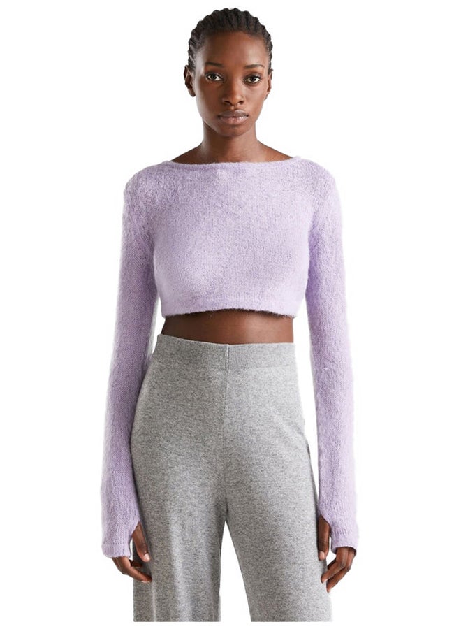 Benetton CROPPED SWEATER IN MOHAIR BLEND  - Image 5