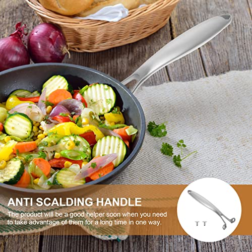 Luxshiny Pan Handle Replacement Stainless Steel Saucepan Handles Bakelite Pot Handle Frying Pan Grip Cookware Accessories for Kitchen - Image 5