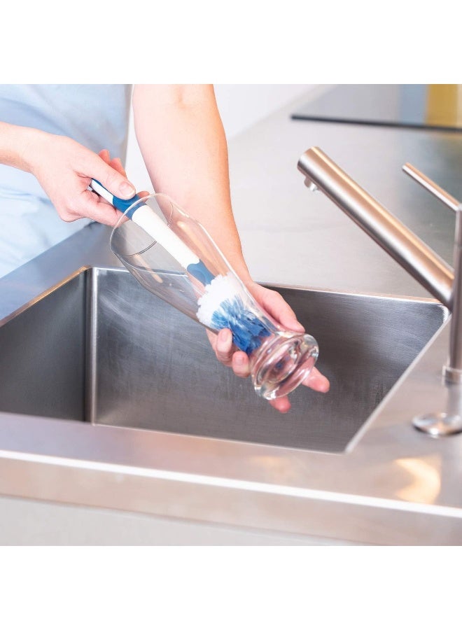 Unger 16â€ Flexible Glass and Bottle Scrub Brush, Extra-Long, Non-Scratch Cleaning Scrubber for Water Bottles, Travel and Coffee Mugs, Pitchers, Vases, Decanters, Glassware - Image 3