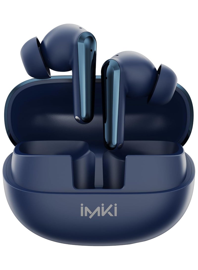 Imiki BUDS T14 Wireless Earbuds Bluetooth 5.3 Headphones – Noise Cancelling, IPX5 Waterproof, Hall Switch, Touch Control, Deep Bass, In-Ear Sports Earphones – Blue - Image 1