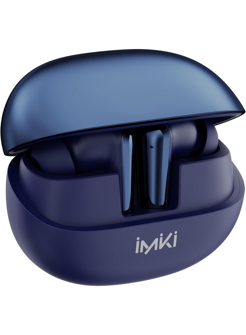 Imiki BUDS T14 Wireless Earbuds Bluetooth 5.3 Headphones – Noise Cancelling, IPX5 Waterproof, Hall Switch, Touch Control, Deep Bass, In-Ear Sports Earphones – Blue - Image 3
