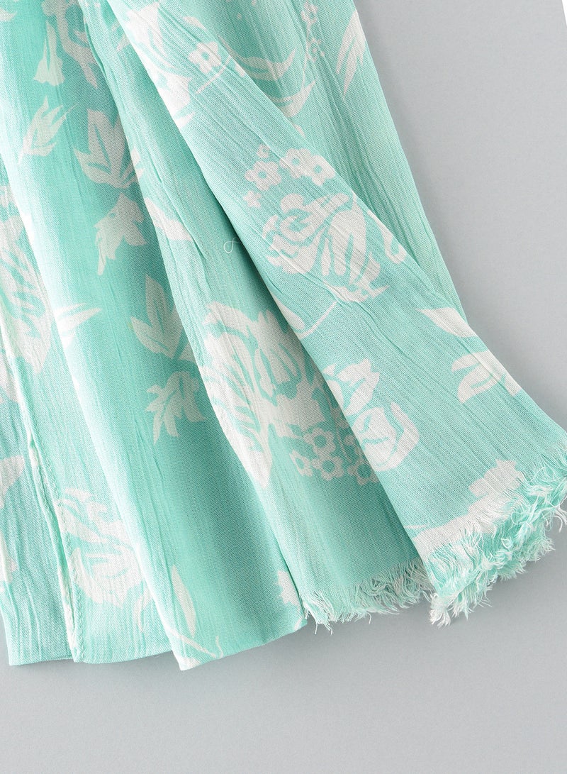 Glamz Mint green Printed Scarf 70x180 cm - Image 3