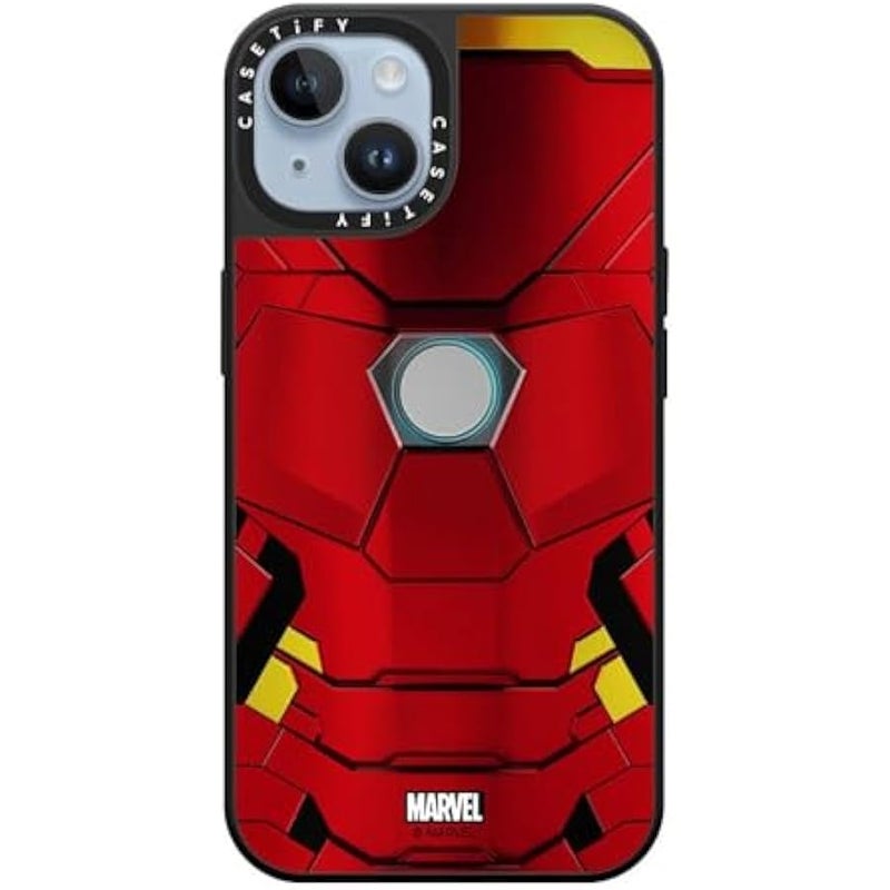 Casetify Mirror iPhone 14 Case 【Iron Man Co-Lab/Reflective / 4.9ft Drop Protection/Compatible with Magsafe】 - Iron Man Suit - Silver on Black - Image 3