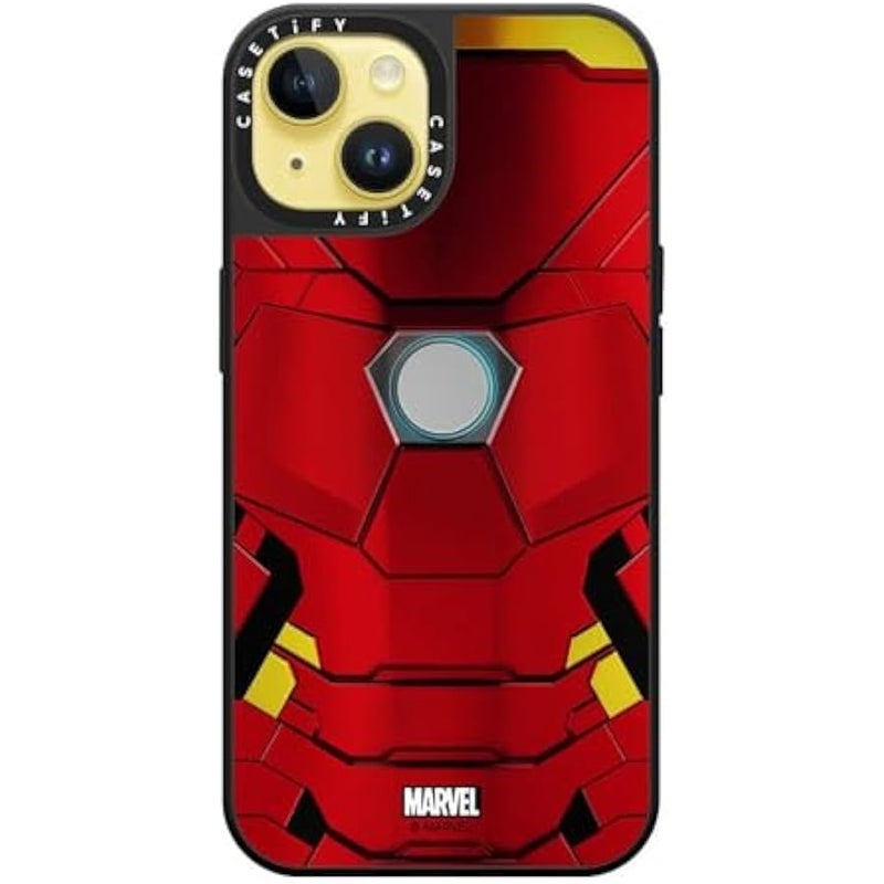 Casetify Mirror iPhone 14 Case 【Iron Man Co-Lab/Reflective / 4.9ft Drop Protection/Compatible with Magsafe】 - Iron Man Suit - Silver on Black - Image 2