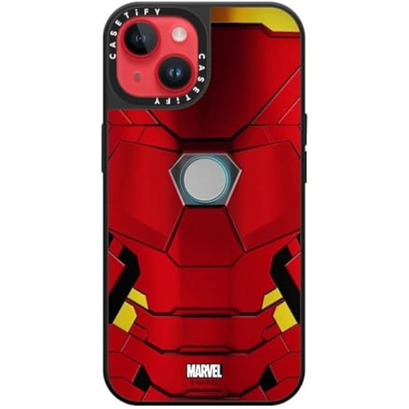 Casetify Mirror iPhone 14 Case 【Iron Man Co-Lab/Reflective / 4.9ft Drop Protection/Compatible with Magsafe】 - Iron Man Suit - Silver on Black - Image 5